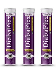 Diabafizz – Herbal Blood Sugar Wellness Effervescent Tablets | Jamun, Karela & 9 Ayurvedic Herbs | Sugar-Free, Vegan, Non-GMO | 15 Tabs - Vedancy