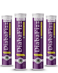 Diabafizz – Herbal Blood Sugar Wellness Effervescent Tablets | Jamun, Karela & 9 Ayurvedic Herbs | Sugar-Free, Vegan, Non-GMO | 15 Tabs - Vedancy