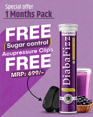 Diabafizz – Herbal Blood Sugar Wellness Effervescent Tablets | Jamun, Karela & 9 Ayurvedic Herbs | Sugar-Free, Vegan, Non-GMO | 15 Tabs