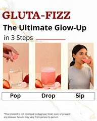 Vedancy GlutaFizz Effervescent Tablets with Opitac™ Japanese Glutathione 500mg, Vitamin C, Hyaluronic Acid, Biotin & Veg Collagen