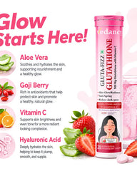 Fast-absorbing effervescent skin glow supplement compared to standard capsules
