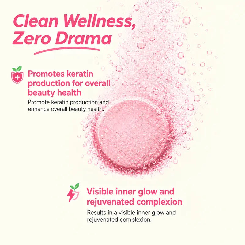 Step by step guide to dissolve effervescent tablet in water for daily skin radiance