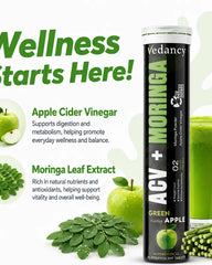 Stomach-friendly effervescent ACV drink for digestion and craving control
