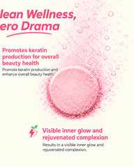 Vedancy GlutaFizz Effervescent Tablets with Opitac™ Japanese Glutathione 500mg, Vitamin C, Hyaluronic Acid, Biotin & Veg Collagen