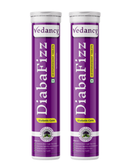Vedancy Diabafizz sugar free herbal tablets tube with effervescent metabolic drink