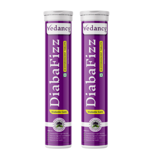 Vedancy Diabafizz sugar free herbal tablets tube with effervescent metabolic drink