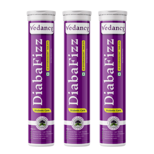 Vedancy Diabafizz sugar free herbal tablets tube with effervescent metabolic drink