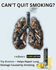 Vedancy Breetox – Herbal Lung Wellness Effervescent Tablets | Honey Lemon Ginger Flavor | With NAC, Vitamin C & Ayurvedic Herbs