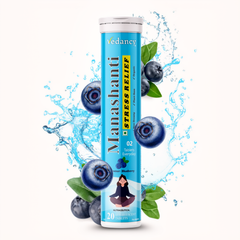 Vedancy Manashanti – Herbal Stress Support Effervescent Tablets | Blueberry Flavor | Non-Drowsy | Plant-Based & Organic | 20 Tabs
