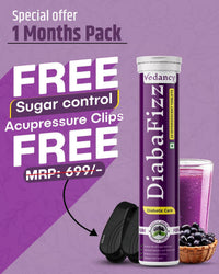 Diabafizz – Herbal Blood Sugar Wellness Effervescent Tablets | Jamun, Karela & 9 Ayurvedic Herbs | Sugar-Free, Vegan, Non-GMO | 15 Tabs