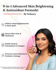 Vedancy GlutaFizz Effervescent Tablets with Opitac™ Japanese Glutathione 500mg, Vitamin C, Hyaluronic Acid, Biotin & Veg Collagen